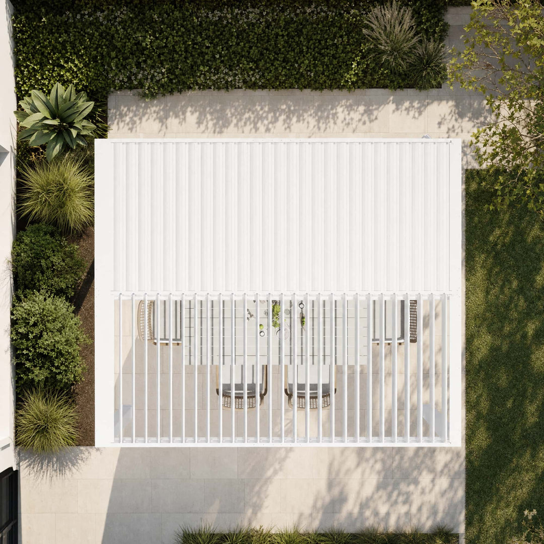 10'x12' Aurora Metal Pergola with Adjustable Louver