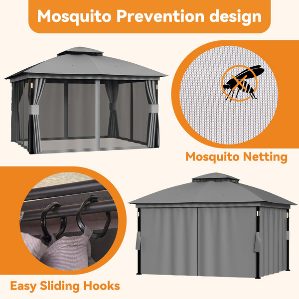 10'x12' Soft Top Gazebo with Bluetooth Speaker