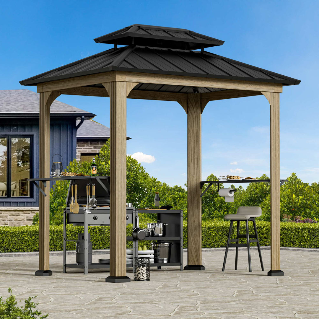 6'x8' Aluminum Grill Hardtop Gazebo