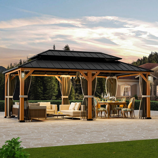 12'x20' The Horizon Metal Hardtop Gazebo