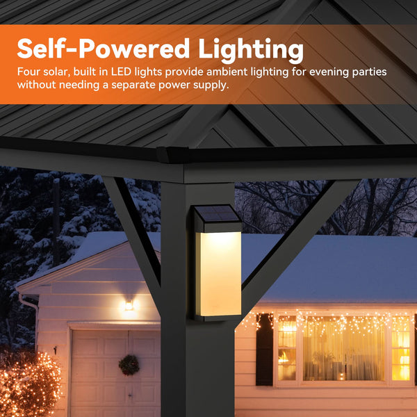 12'x20' The Horizon Metal Hardtop Gazebo