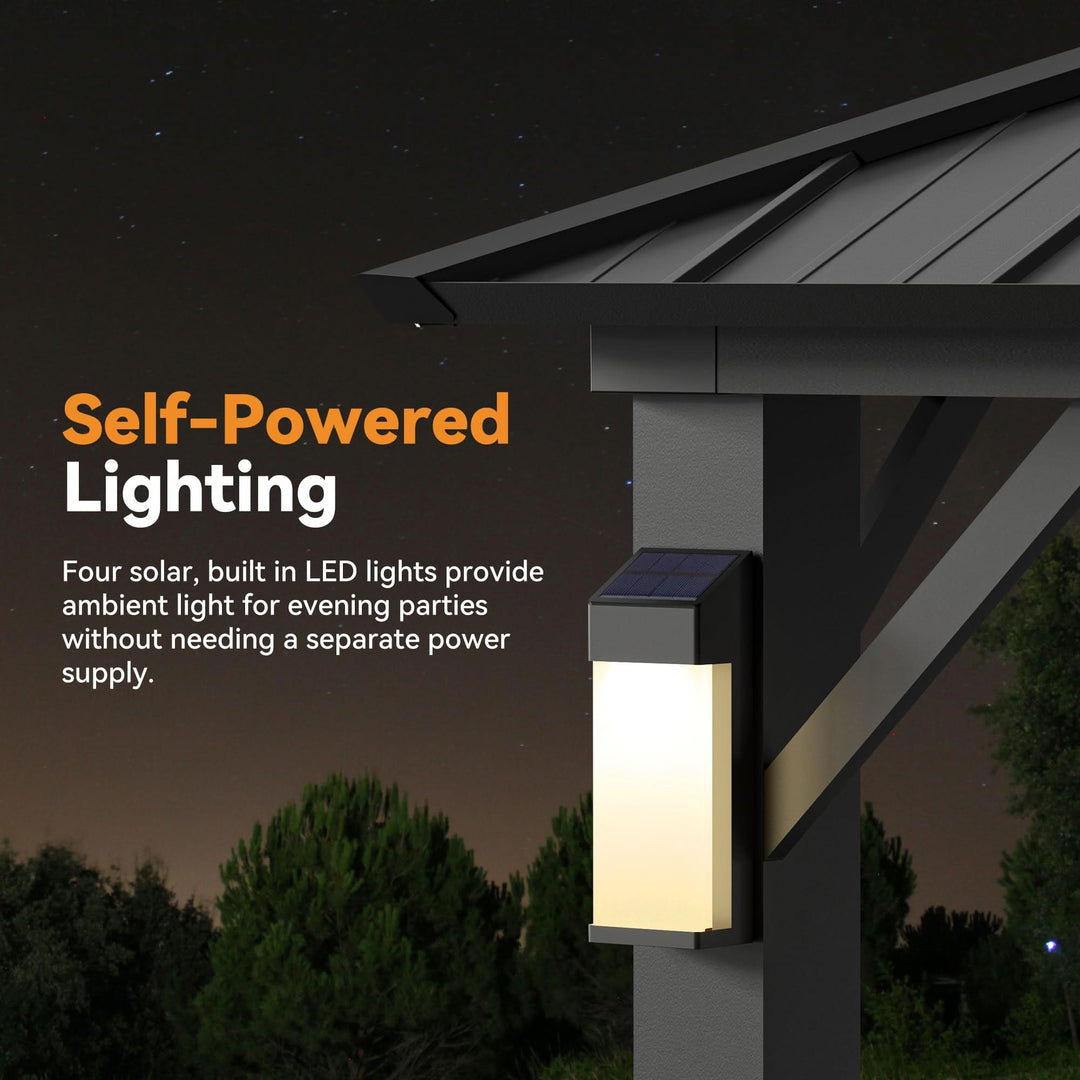 12'x14' The Horizon Metal Hardtop Gazebo