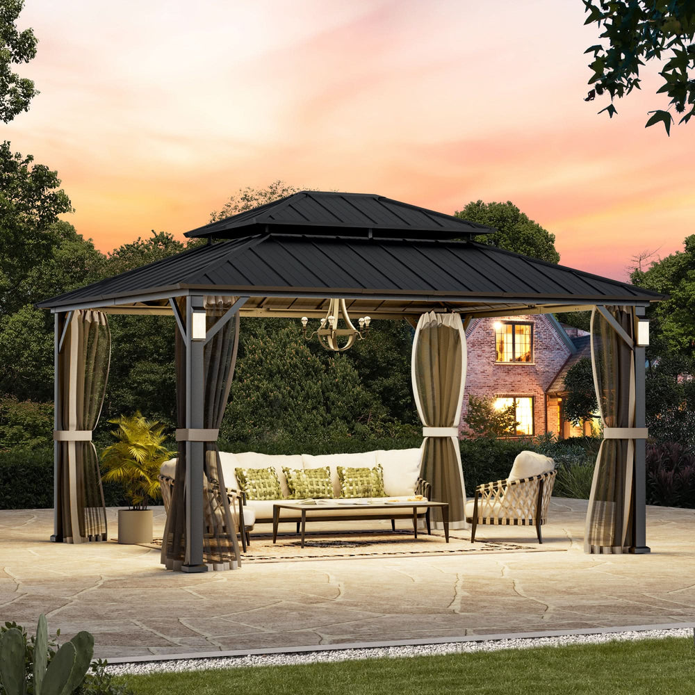 12'x14' The Horizon Metal Hardtop Gazebo