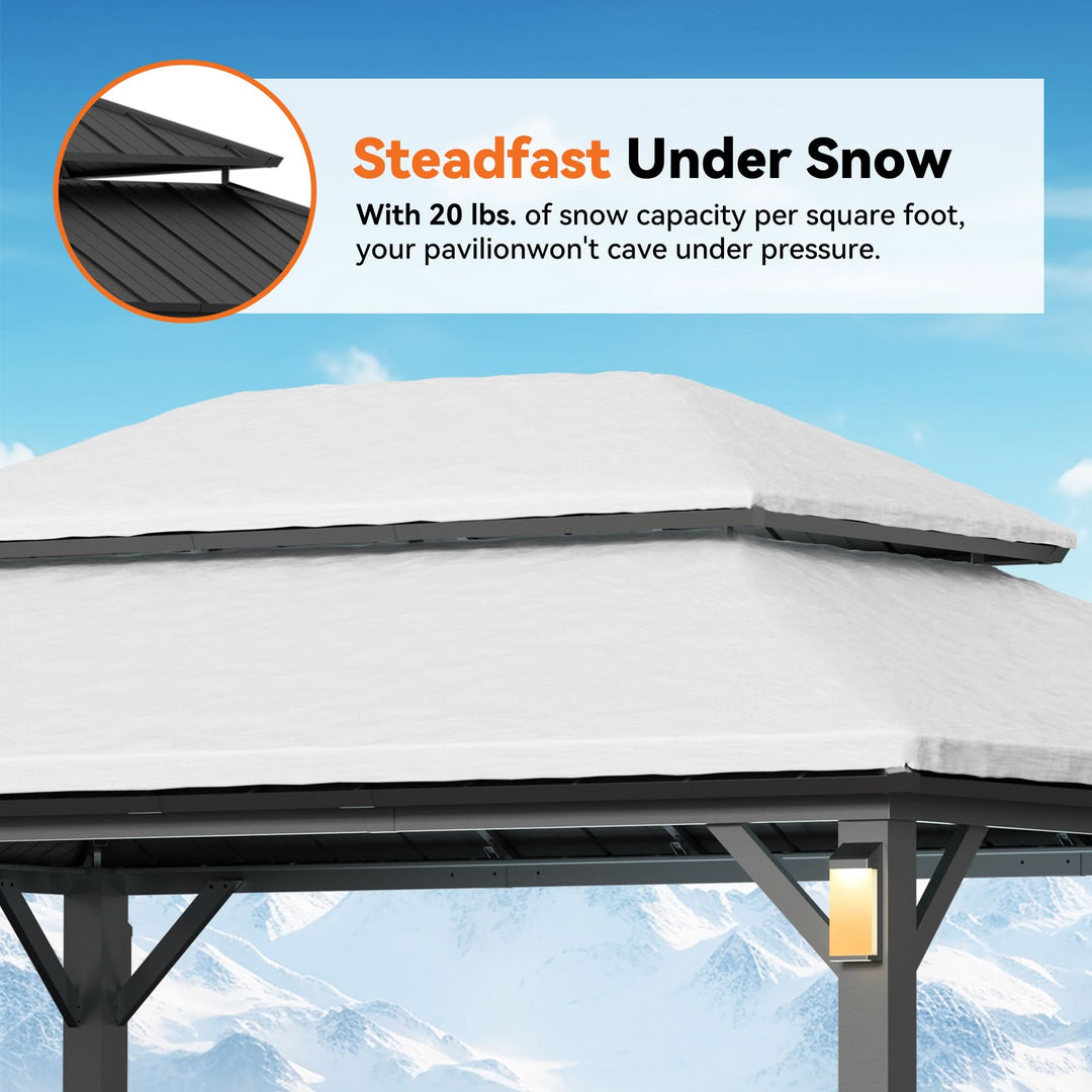 12'x16' The Horizon Metal Hardtop Gazebo
